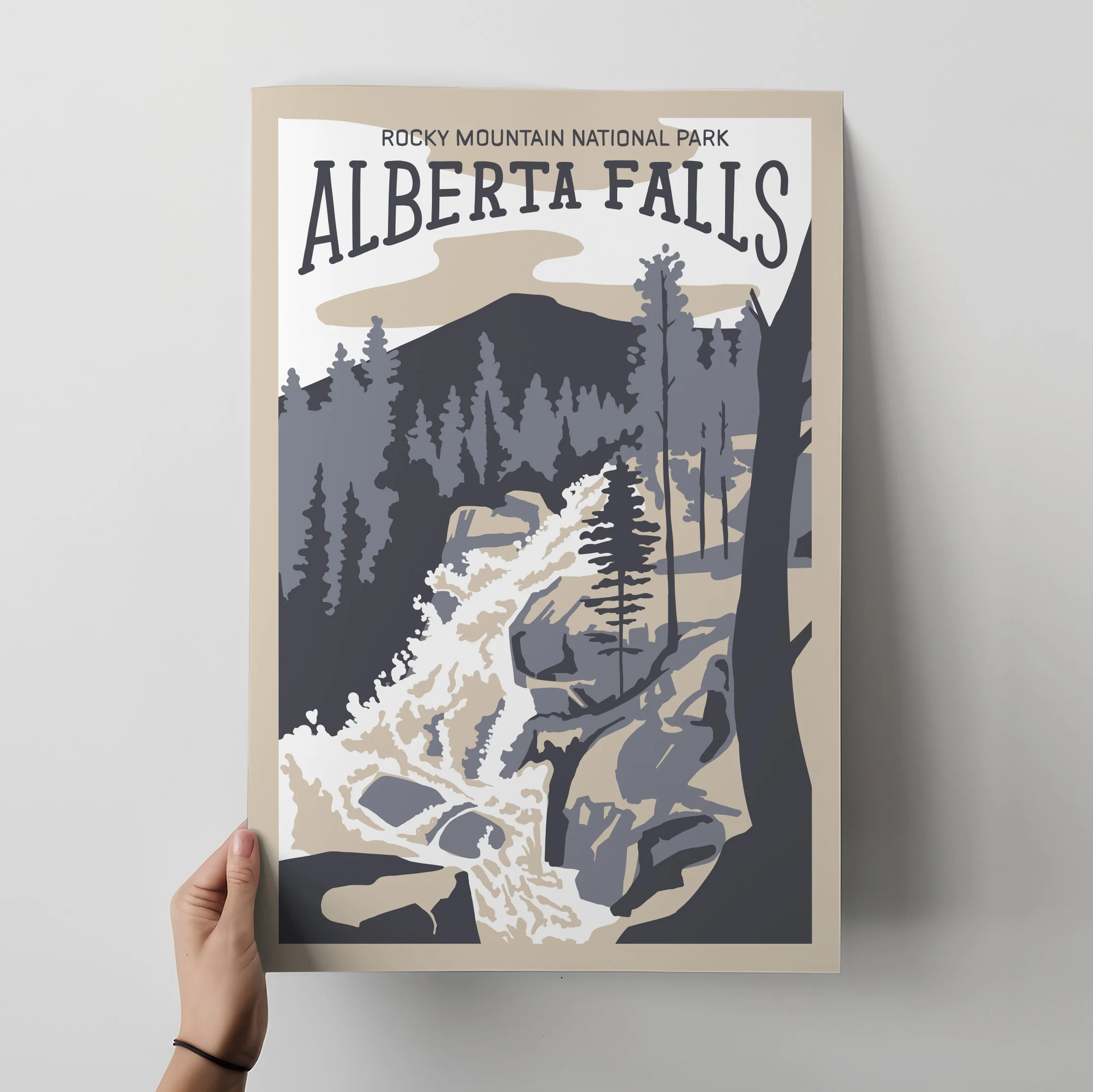Alberta Falls Travel Poster - Image 2