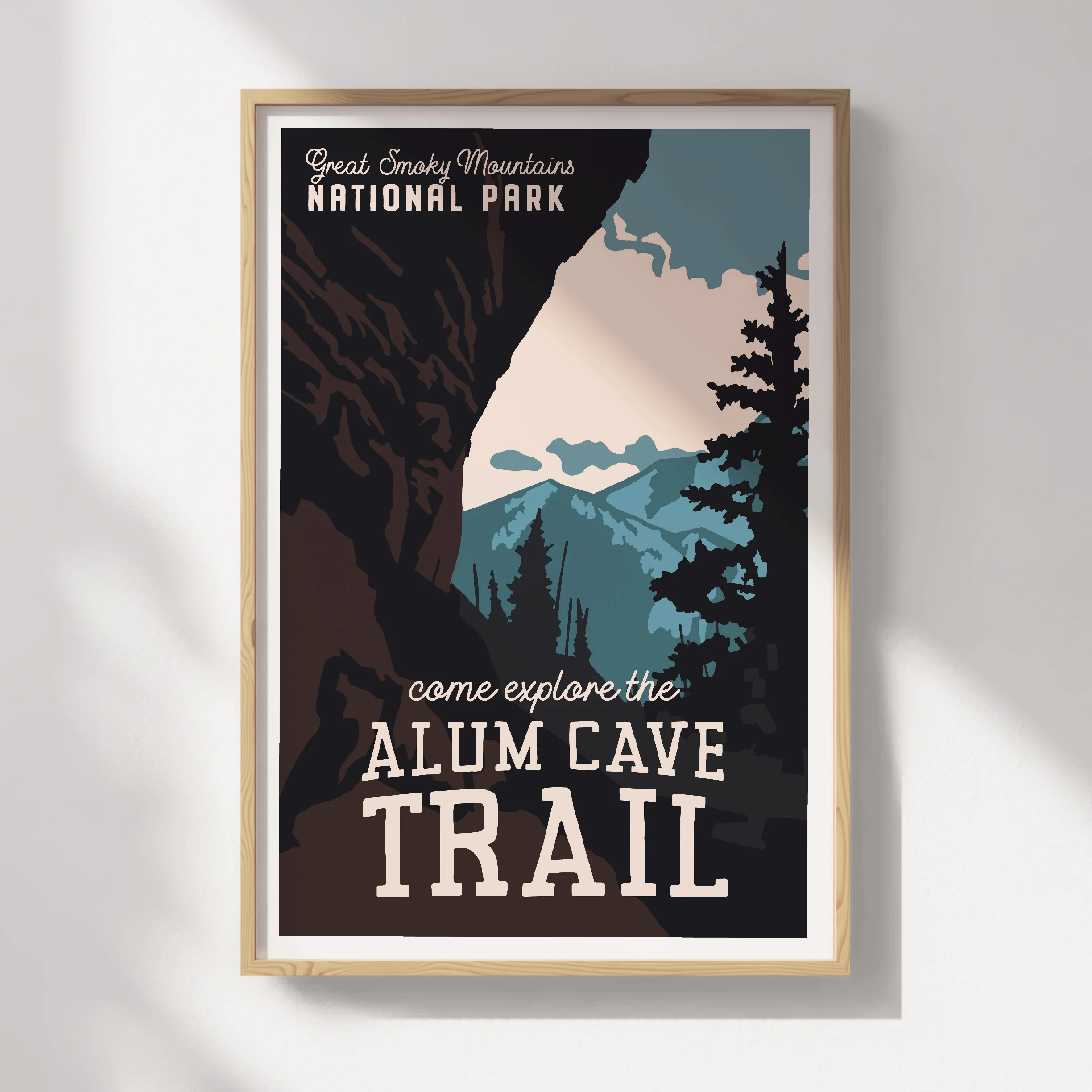 GSMNP Alum Cave Travel Poster - Image 3