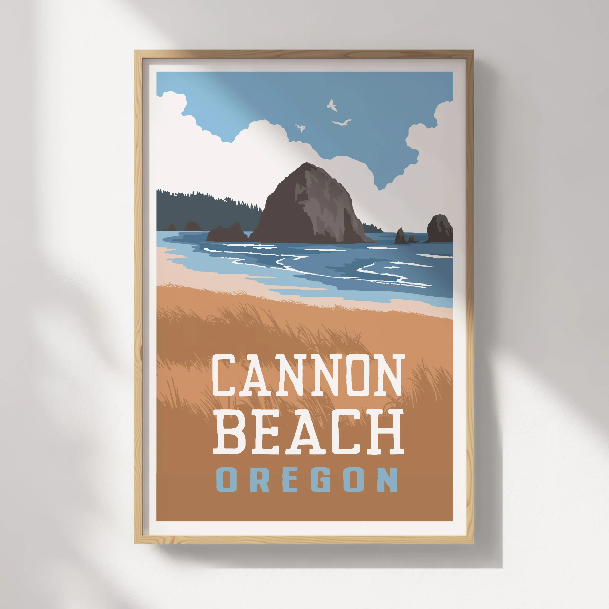 Cannon Beach, Oregon Travel Poster