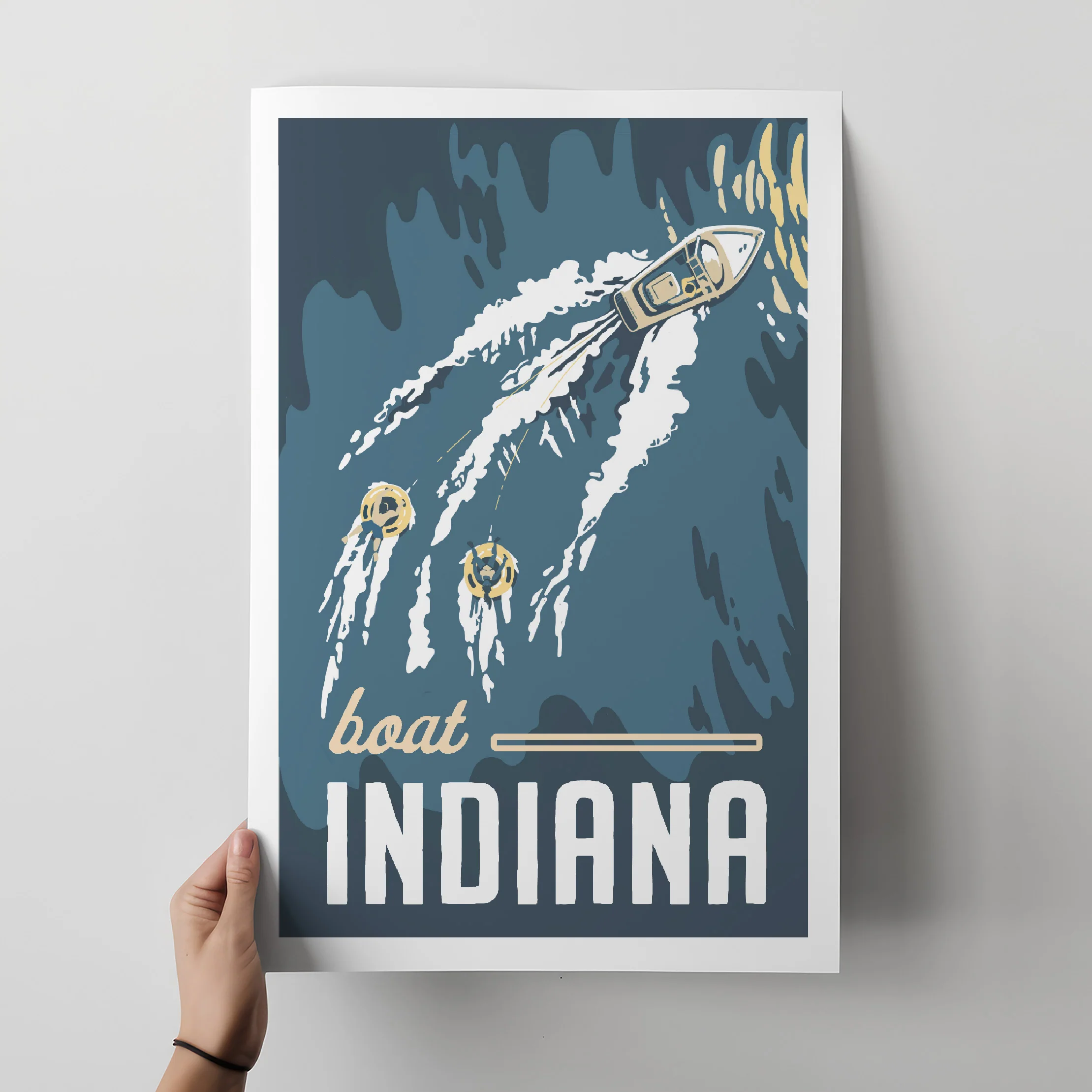 Boat Indiana Travel Poster - Image 2