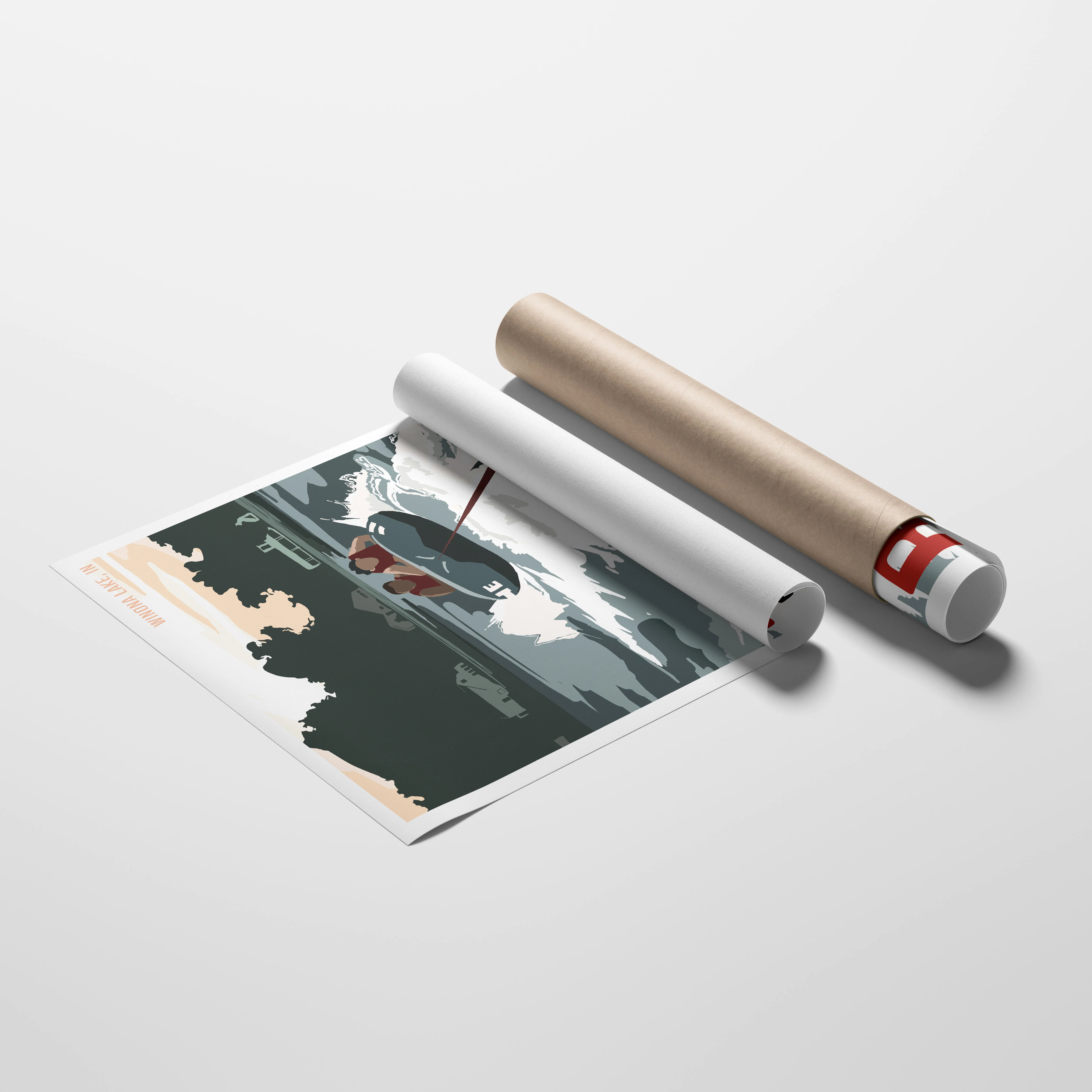 Boat Winona Lake Travel Poster - Image 3