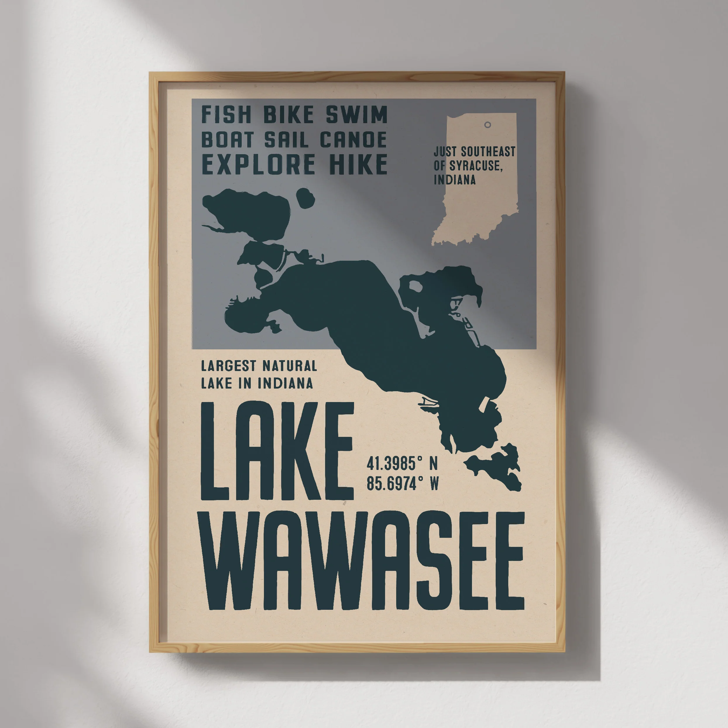 Lake Wawasee Travel Poster - Image 3