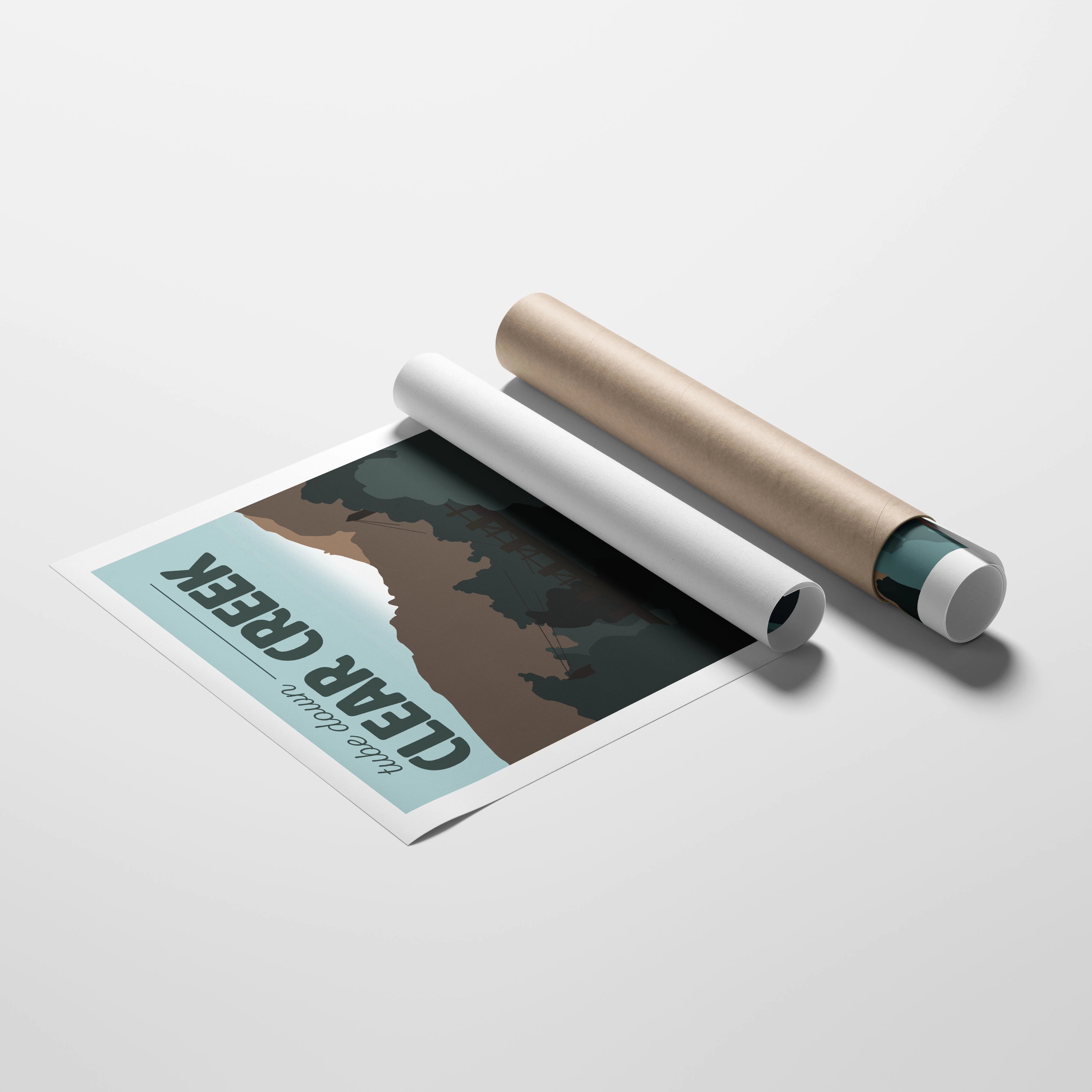Tube Down Clear Creek Travel Poster - Image 3