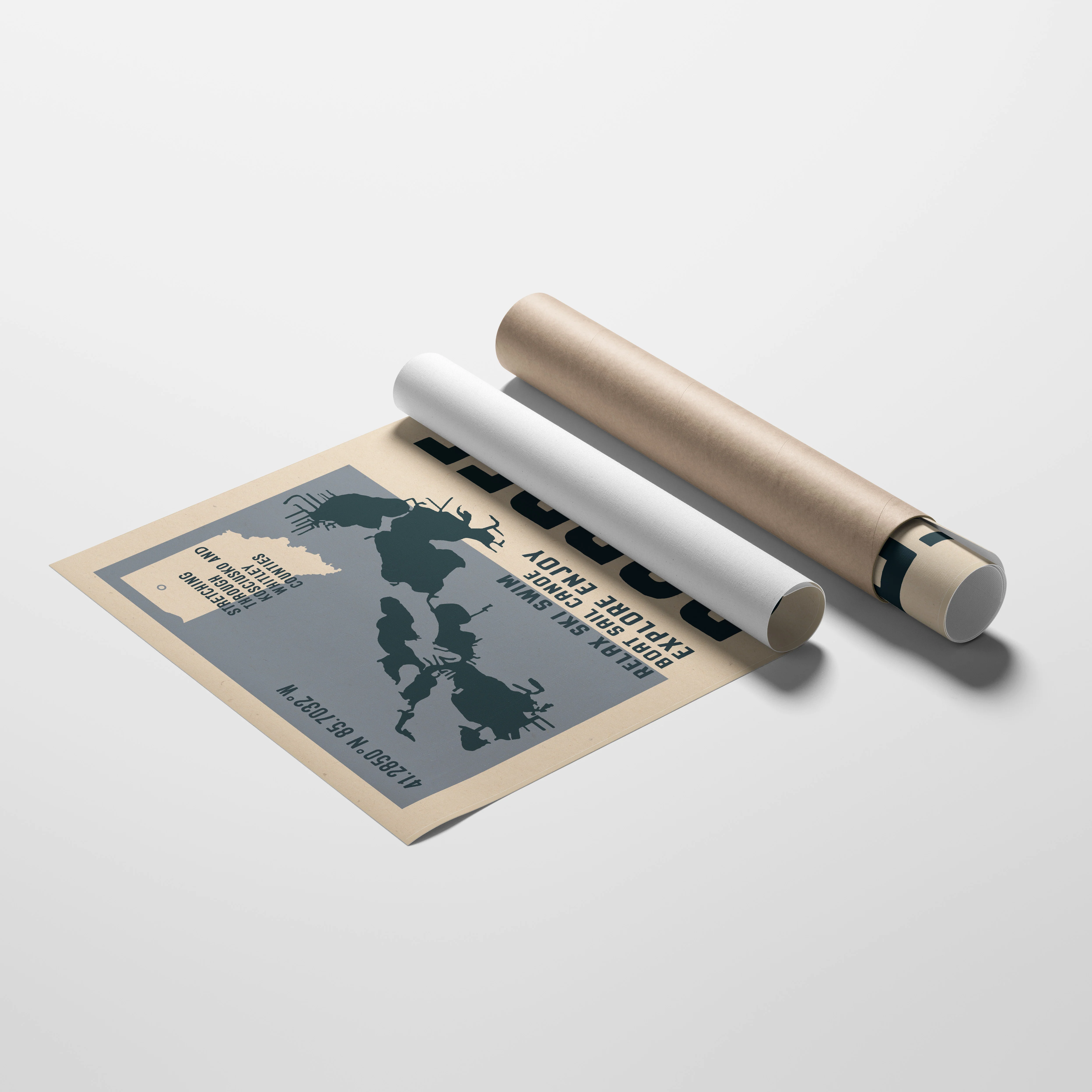 Barbee Lake Chain Travel Poster - Image 3