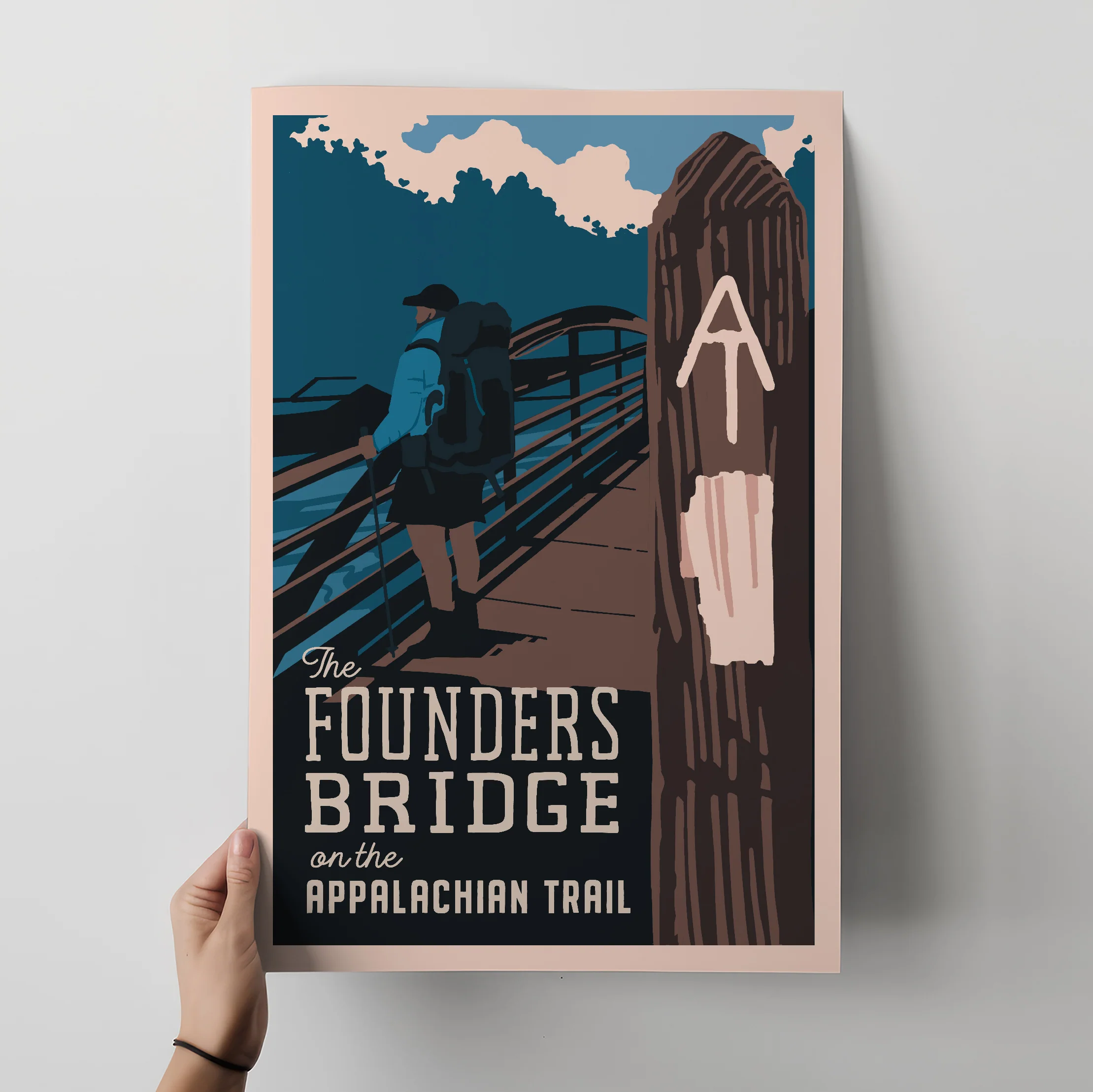Appalachian Trail Founders Bridge Travel Poster - Image 2